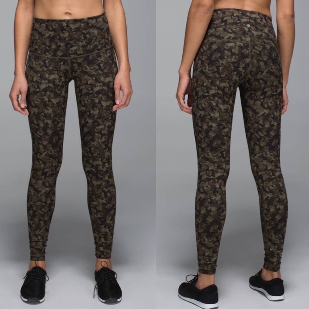 high rise camo lululemon leggings